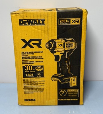 DeWALT DCF845B 20V MAX XR Brushless 1/4" 3-Speed Impact Driver