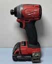 [11145-1] Milwaukee 2853-20 M18 FUEL 1/4" HEX Impact Driver w 2.0Ah battery
