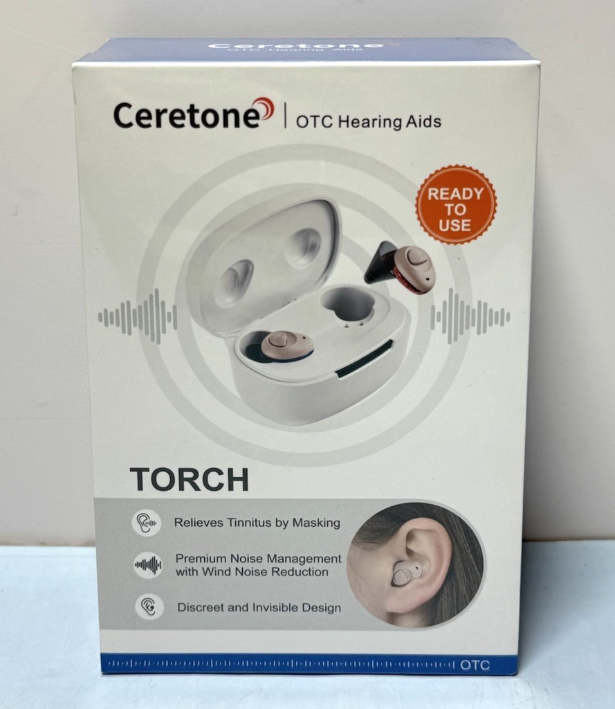 Ceretone Torch OTC Rechargeable Hearing Aid - Model: CE-A18A-New Sealed