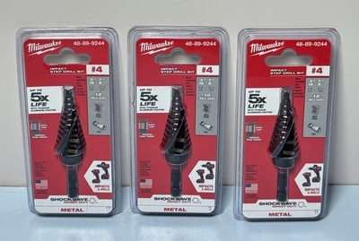 Milwaukee Shockwave Impact Duty Step Drill Bit -48-89-9244( Lot of 3)-Sealed