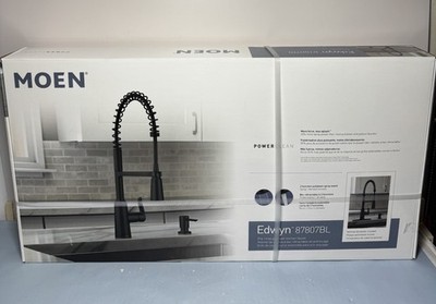 Moen Edwyn 87807BL Pulldown Kitchen Faucet - Matte Black-New Sealed