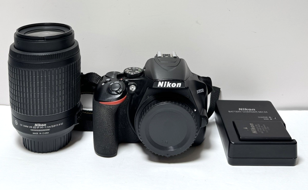 Nikon D3500 24.2MP Digital SLR Camera w/55-200mm f4-5.6lens, 26431 Shutter