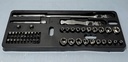 [FRB] GEARWRENCH 55-Piece 1/4 in Drive SAE/Metric Socket Set Slim Flex-Head Ratchet