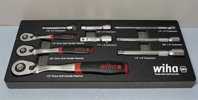 Wiha 33388 9 Piece SoftFinish Ratchet Tray Set