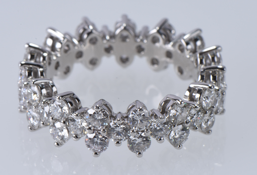 Tiffany & Co Aria Diamond Eternity Band Ring 18K Platinum w/ Box & Papers