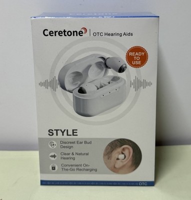 [11866-4] Ceretone Style OTC Hearing Aids CE-A62AT- New Sealed