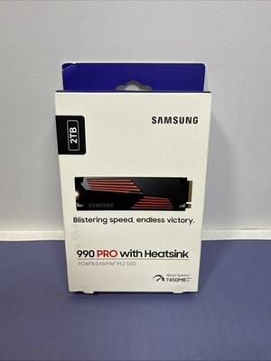 [12047-1] Samsung 990 PRO 2TB NVMe Internal SSD with Heatsink - Black, BRAND NEW, SEALED