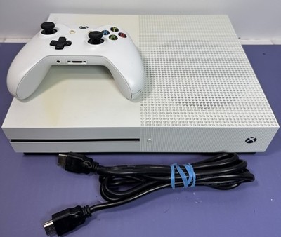 [120003-1] Xbox One S 1TB Console 1681 White w controller, power cable, HDMI - Tested