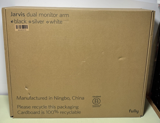 [12240-4] Jarvis Dual Monitor Arms Swivel Black- New Sealed