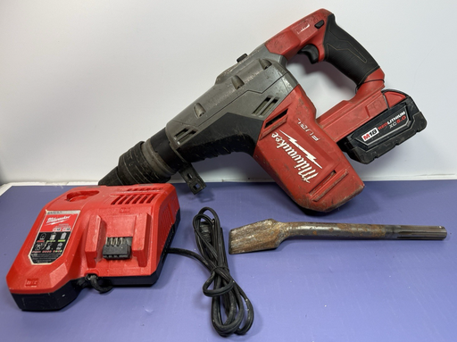 [12134-1] Milwaukee 2717-20 M18 FUEL Cordless SDS-Max Rotary Hammer + 5.0ah Batt & Charger