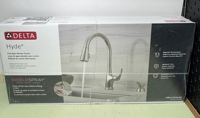 [12288-1] Delta Hyde Kitchen Faucet Pull Down Spray Soap Stainless 19801Z-SPSD-DST