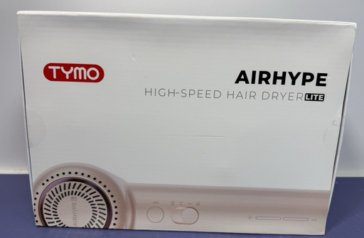 [12451-1] NEW TYMO Airhype Lite High Speed Hair Dyer w Diffuser Dk Gray 1500W Open Box