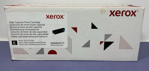 [12563-6] xerox genuine b310 black high capacity toner -cartridge (8,000 pages) -006r04377