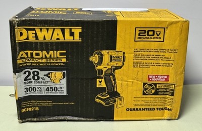 [12220-1, 12311-1, 12302-1] DeWALT 20V 1/2" Compact Impact Wrench Brushless Atomic Hog Ring 20 Volt DCF921B