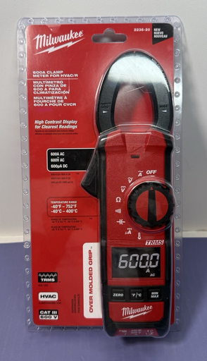 [12580-3] Milwaukee 2236-20 Clamp Meter for HVAC/R - Red - Brand New Sealed