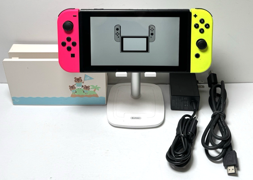 [12632-1] Nintendo Switch v2 Video Game Console HAC-001(-01) Animal Crossing Edition
