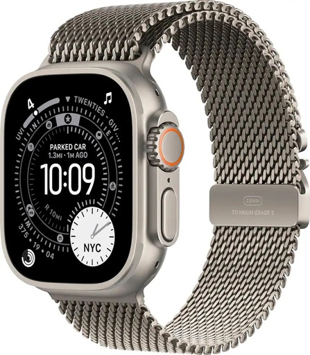 [12667-1] Apple Watch Ultra 3 GPS + Cellular 49mm Natural Titanium Milanese Loop-Open Box