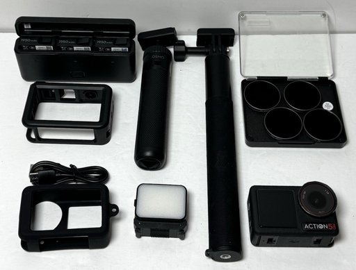 [12809-1] DJI Osmo Action 5 Pro 4K Action Camera + 3 Batteries Charger ND Filter Kit