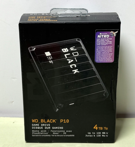 [12921-3] Western Digital Black P10 4TB,External,2.5 inch (WDBA3A0040BBKWESN) Hard Drive