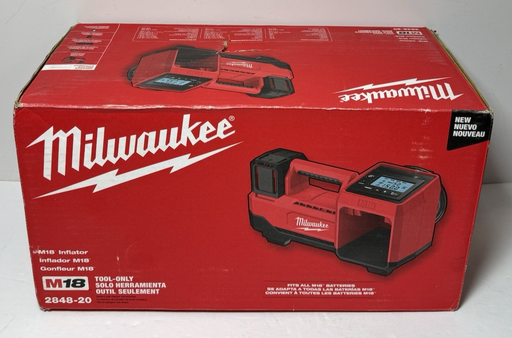 [13065-1] Milwaukee 2848-20 M18 18V Cordless Li-Ion Tire Inflator Bare Tool-Brand New