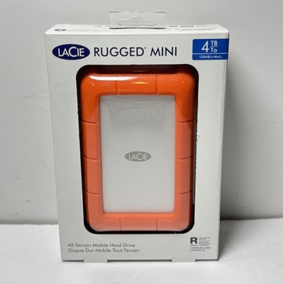 [12940-2] LaCie Rugged Mini 4TB USB 3.0 External Portable Hard Drive-New Sealed