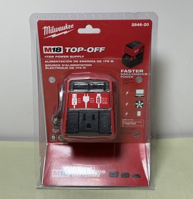 [12948-3] Milwaukee 2846-20 M18 18V 175W TOP-OFF Li-Ion Compact Inverter Power Supply
