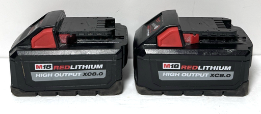 [13085-4] Milwaukee M18 RedLithium High Output XC8.0 2 x Battery Pack