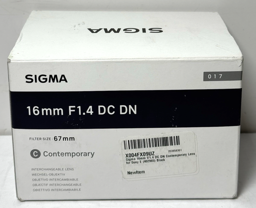 [13057-2] SIGMA 16mm F/1.4 DC DN Contemporary Sony Lens for E mount from JAPAN-Mint