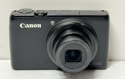 [13215-3] Canon PowerShot S95 10MP Digital Camera Black w/charger & batt