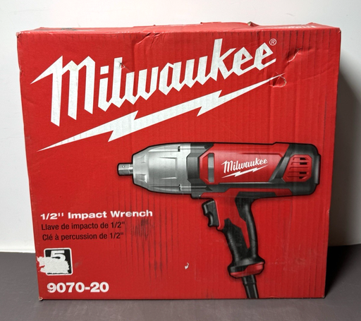 [13259-5] Milwaukee 9070-20 1/2" Impact Wrench-Rocker Switch & Detent Pin Socket Retention