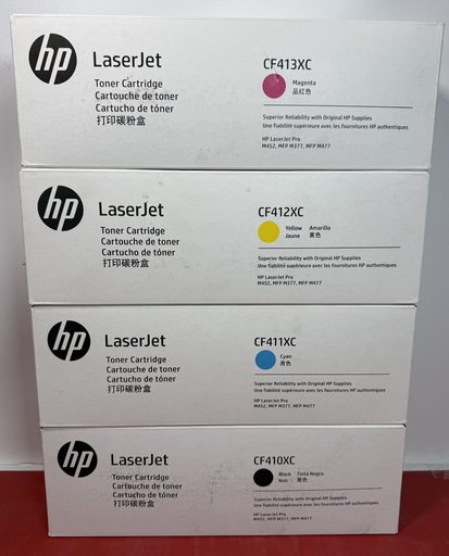 [13276-1] HP 410X Black Cyan Magenta Yellow Toner Set CF410XC CF411XC CF412XC CF413XC