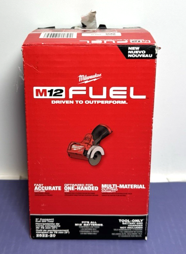 [13318-6] Milwaukee FUEL 2522-20 M12 Compact 3" Cut Off Tool Saw W/ 3 Blades-Open Box