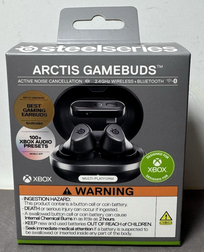 [13315-1] SteelSeries Arctis GameBuds ANC Wireless Gaming Earbuds Black Xbox / PC-New