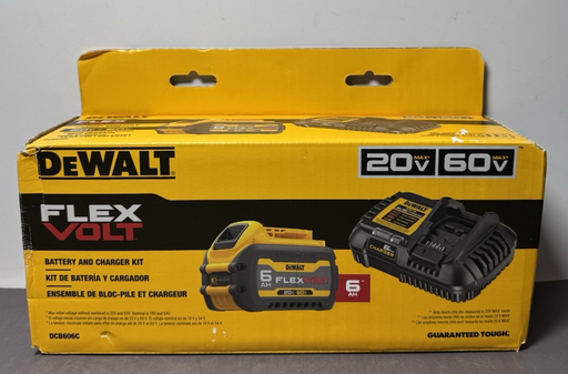 [13374-1] DEWALT DCB606C 20V/60V MAX* FLEXVOLT® 6Ah Battery Kit - NEW Sealed