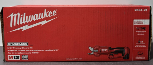 [13418-1] Milwaukee 2534-21 M12 12V Brushless Pruning Shears Kit -Brand New