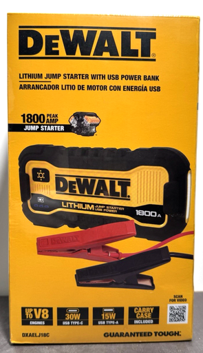 [13479-3] DeWalt DXAELJ18C 1800 Peak Amp Li-Ion Jump Starter with USB Power - Brand New