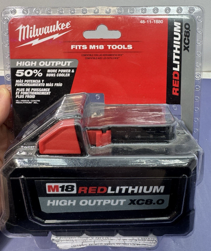 [13405-18] Milwaukee  M18 HIGH OUTPUT XC8.0 RED LITHIUM Lithium-Ion Battery 48-11-1880 new