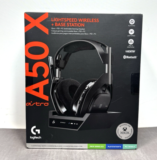 [13578-4] Logitech Astro A50 X LIGHTSPEED Wireless Gaming Headset + Base Station - Black