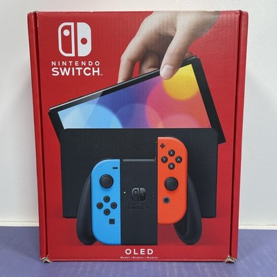 [13540-1] Nintendo Switch OLED Handheld Console - 64GB - Blue/Neon Red/Neon