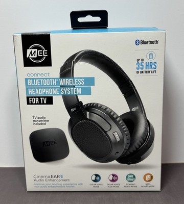 [13578-3] MEE Audio Connect Wireless Over-Ear Bluetooth Headphones Black-New