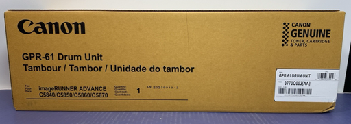 [13469-10] Genuine Canon GPR-61 Drum Unit 3770C003AA, BK/Y/M/C, BRAND NEW