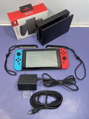 [13609-1] Nintendo Switch V2 32GB Console Red/Blue Joy-Con HAC -001(-01)