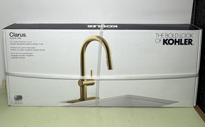 [12536-3] Kohler Clarus R30935-2MB Pull-Down Kitchen Faucet Single Handle Brushed Brass
