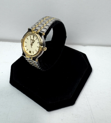 [13417-1] Vintage Gucci 9000L Ladies Two‑Tone Stainless Steel Watch – Pre‑Owned