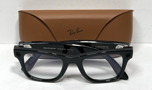 [13767-1] Ray-Ban Meta Wayfarer Gen 1 Shiny Black RW4006 601/SB Smart Glasses Camera