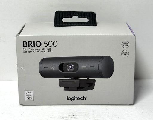 [13796-1] Logitech Brio 500 1920x1080p Ful hD Webcam with Privacy Cover Graphite -New