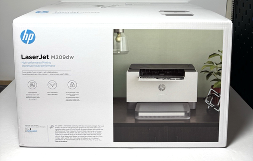 [13821-1] HP LaserJet M209dw Wireless AI-Enabled Black-and-White Laser Printer-New Sealed