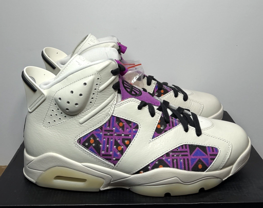 [7380-1] Nike Air Jordan 6 Retro Quai 54 Sail Black Purple CZ4152-101 Men's Size 10 -NIB
