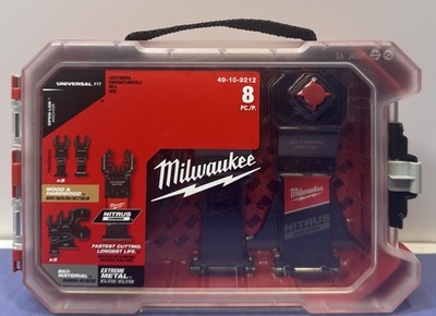 [14025-1] Milwaukee 49-10-9212 8 Piece Multi-Tool Blade Kit Open-Lok Anchor Universal Fit