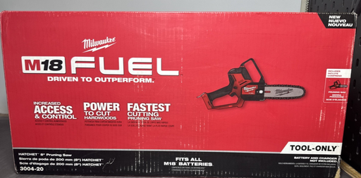 [13932-2] Milwaukee 3004-20 M18 FUEL 8" in. Hatchet Pruning Saw Chainsaw Tool Only